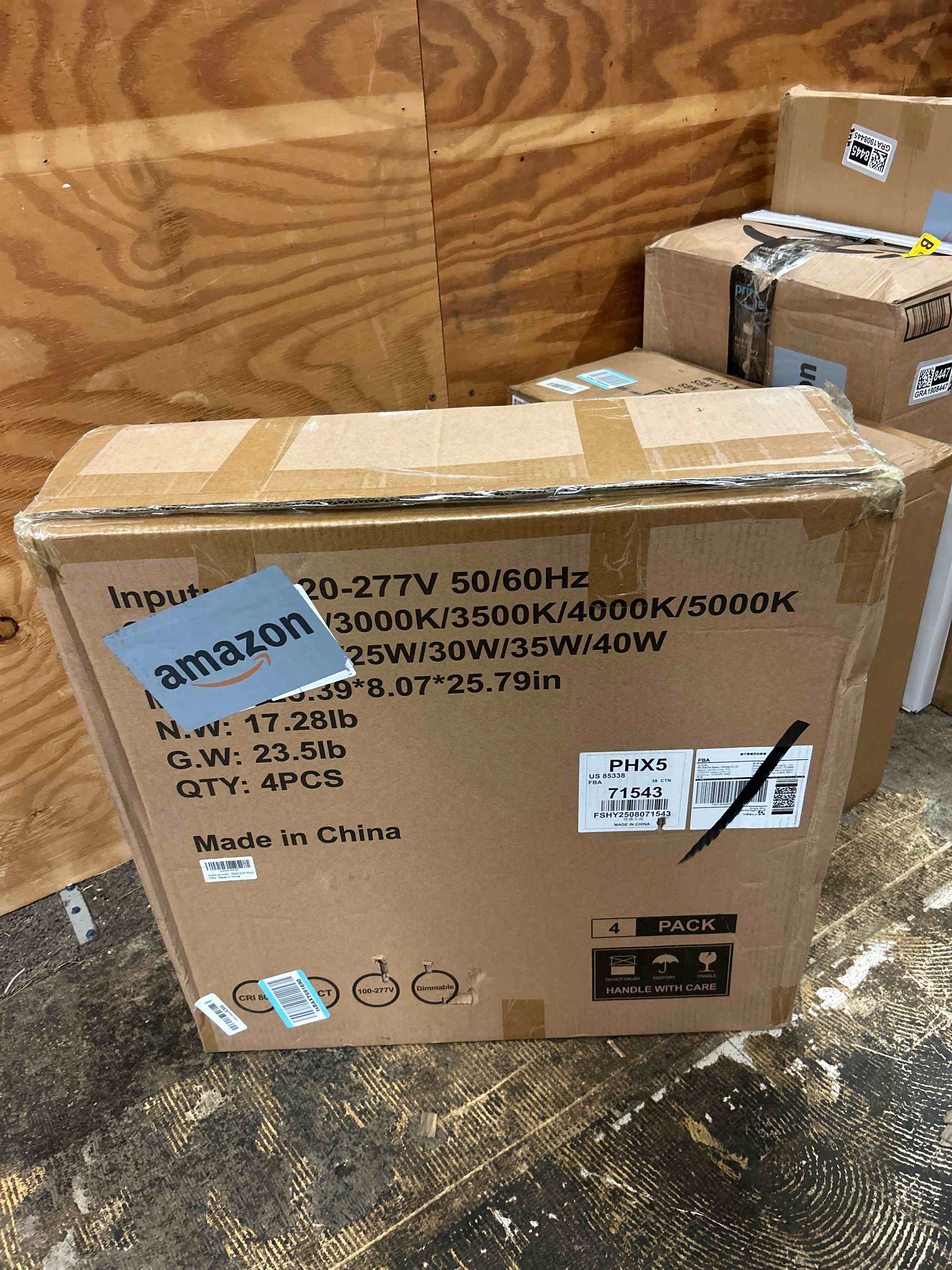 Condition photo showing New/Like New for 2x2 led light flat panel, 40/35/30/25/20w, 5 color temps 2.7k/3k/3.5k/4k/5k, dimmable (0-10v) recessed ceiling lights, 5200 lm, fixture flush mount ceiling for office kitchen garage etl-2pack
