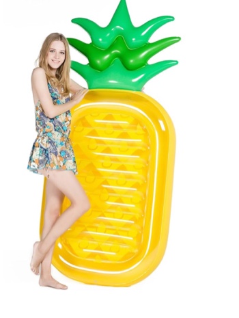 Jasonwell Pineapple Pool Float Raft Summer Beach Swimming Large Pool Floatie Inflatable Lounge Lounger Party Water Toys Raft for Adults 76"