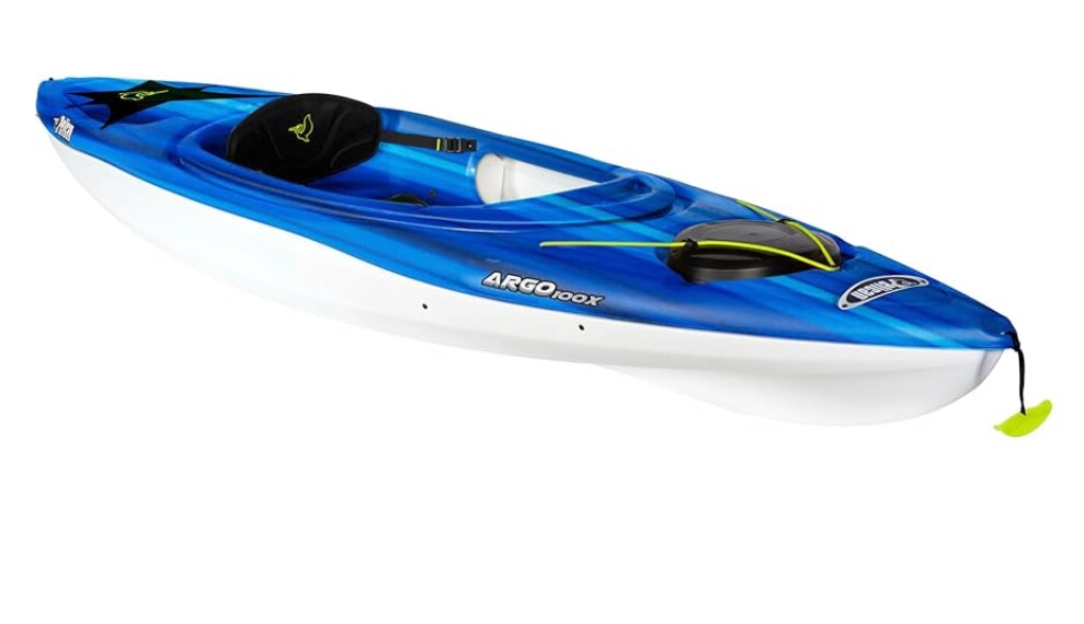 Pelican Argo 100X - Recreational Sit in Kayak - Lightweight Patented Ram-X™ Material - Ergoform™ Seating System - 10 ft