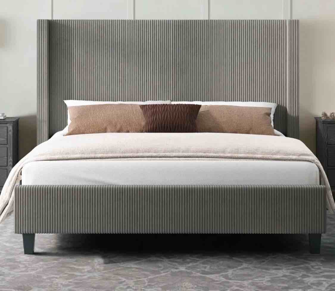 Wauseon Corduroy Upholstered Bed