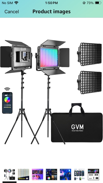 GVM 1300D RGB Video Light with Softbox, 65W LED Video Lighting Kit, 25000lux/0.5m, 360° Full Color Photography Lighting Kit, 2 Packs Led Panel Light for YouTube, Web Conference, Streaming