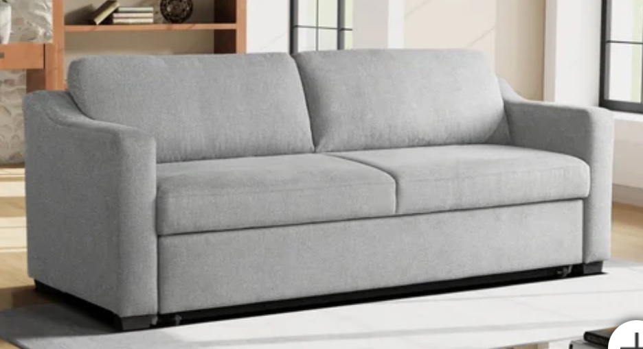 Gray Fabric Loveseat ( Missing Cushions)