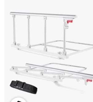 Bed Rails for Elderly Adults Safety, Folding Bedside Assist Rail Handle, Fall Prevention Safety Hand Guard Grab for Seniors & Surgery Patients, Fit King, Queen, Full, Twin(Tool-Free Assembly)