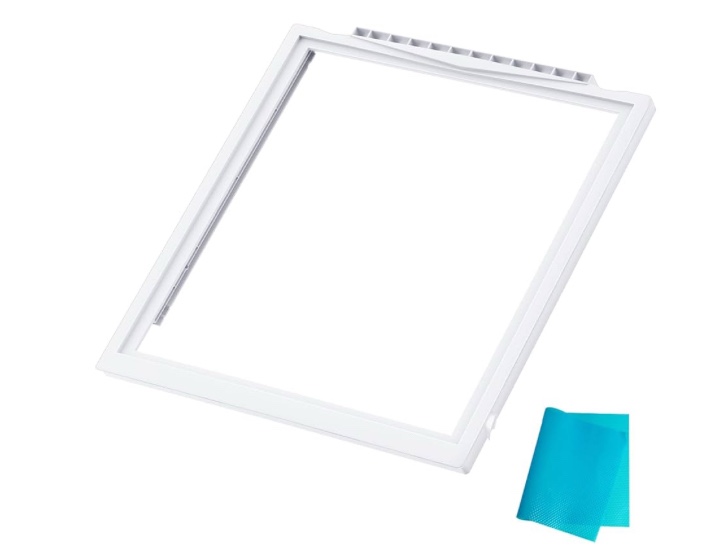 UPGRADED 241969501 Shelf Frame without Glass Refrigerator Compatible with Frigidaire Shelf Replacement Refrigerator Crisper Drawer Pan Cover Parts LFSS2612TF0, FGHS2631PF4A, FFSS2615TS0 Shelves
