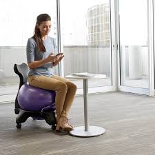 gaiam classic gym yoga exercise fitness balance ball office desk chair purple