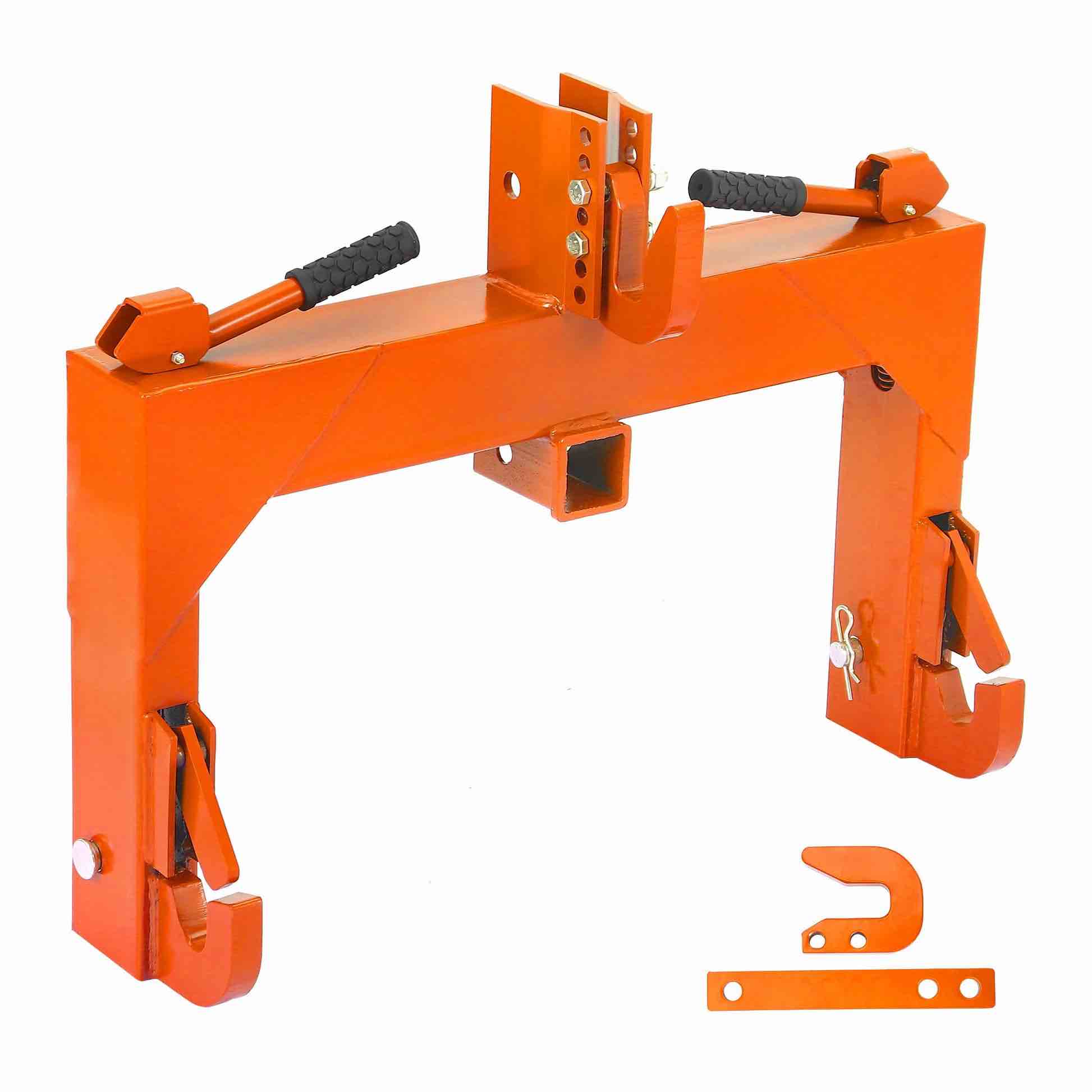 Garvee 3-Point Quick Hitch Tractor Attachment 3000 LBS Lift Capacity 5-Level Adjustable Bolt Reinforced Steel Tubing Category 1 & 2 Farm Use