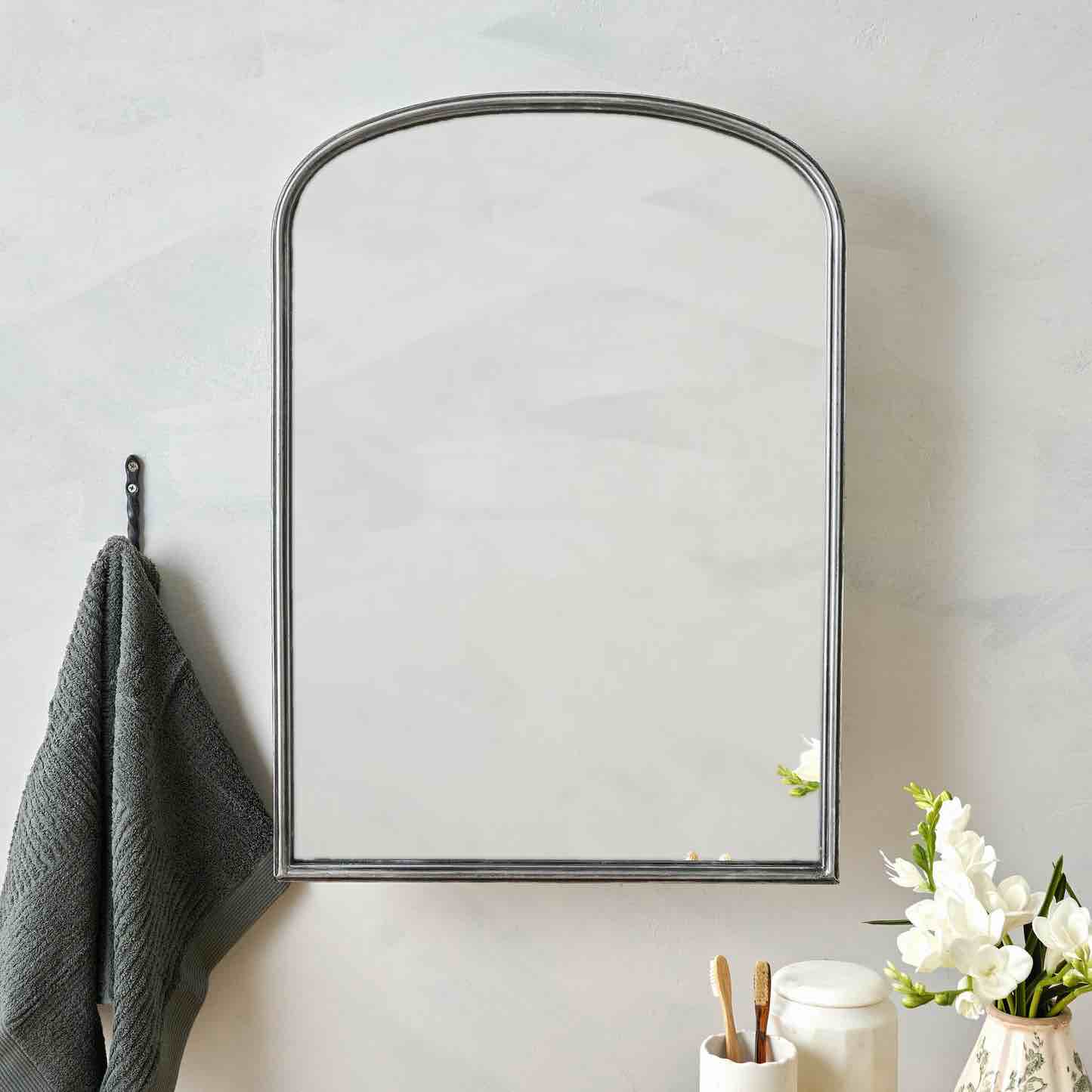 Archer Medicine Cabinet Antique Silver 