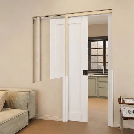 Interior Sliding Pocket Door Panel Pantry  Sliding Door Solid Core With Privacy Pocket Lock / Soft Close