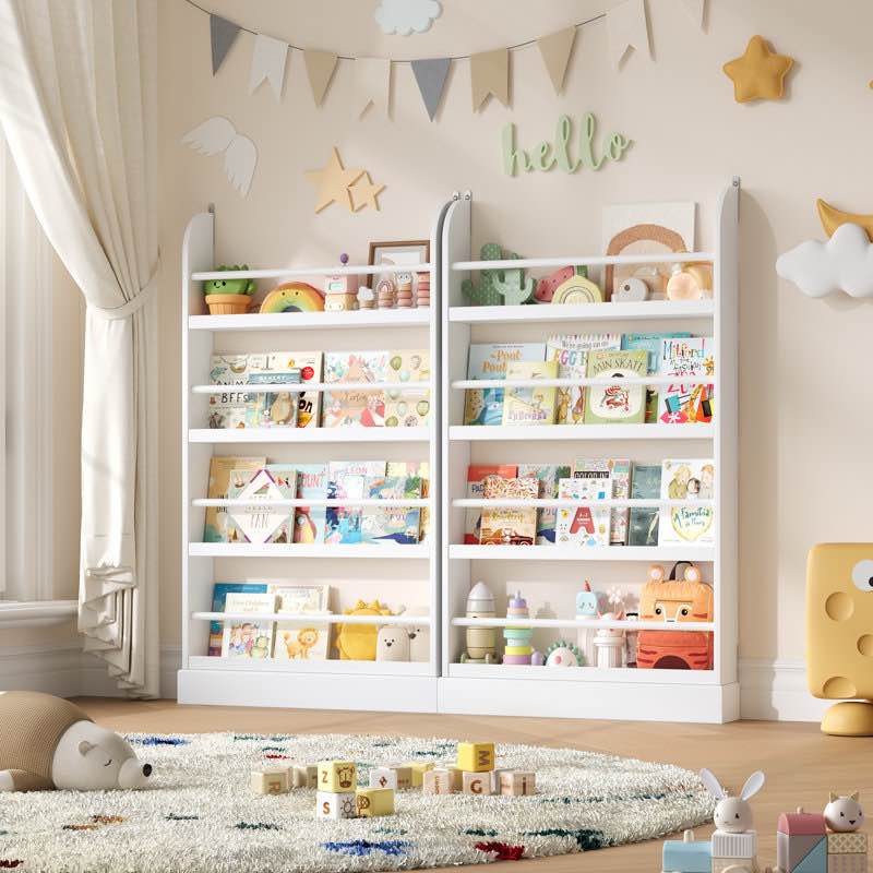 bockiaro 43.3" h wood storage bookcase set