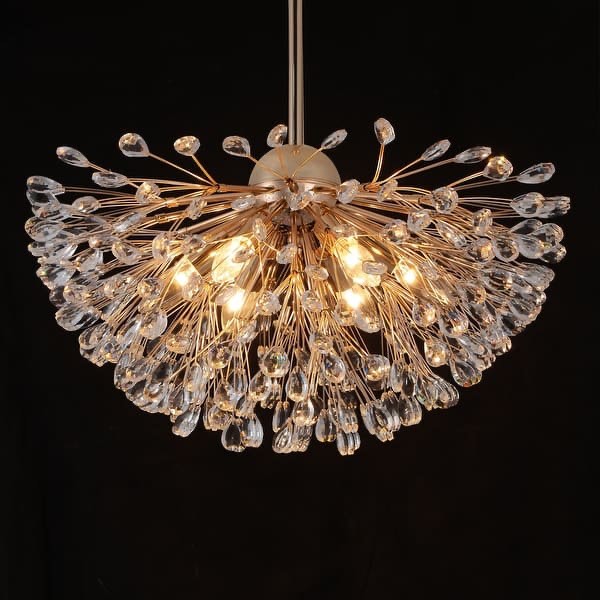 6-light modern luxury crystal chandelier