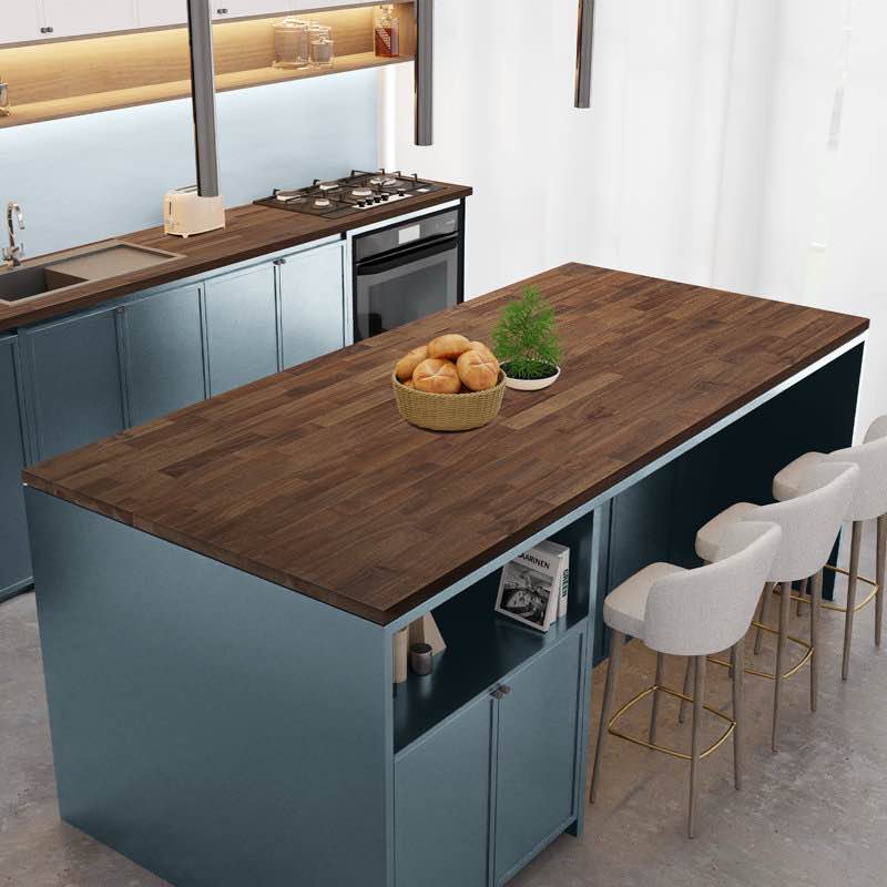 Gladys Solid Acacia Wood Tabletop, Durable and Customizable Surface for DIY Desktop, Office Desk, Dining Table, Kitchen Countertop 30''x 1'' - 5 FT