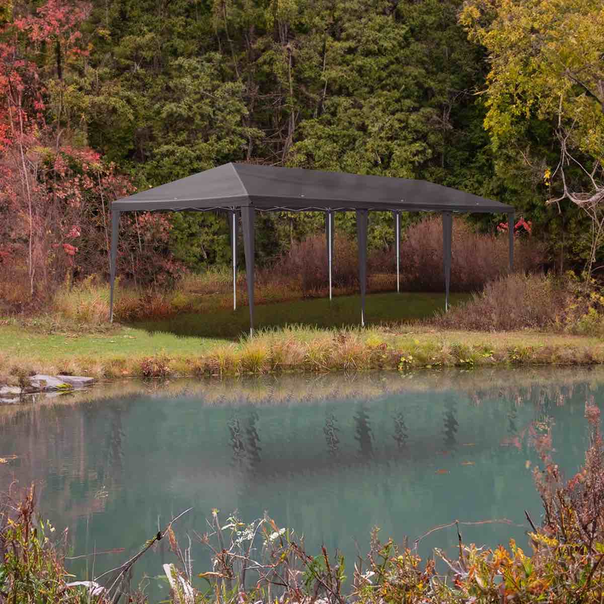 Heavy Duty 30 Ft. W x 10 Ft. D Steel Pop-up Canopy