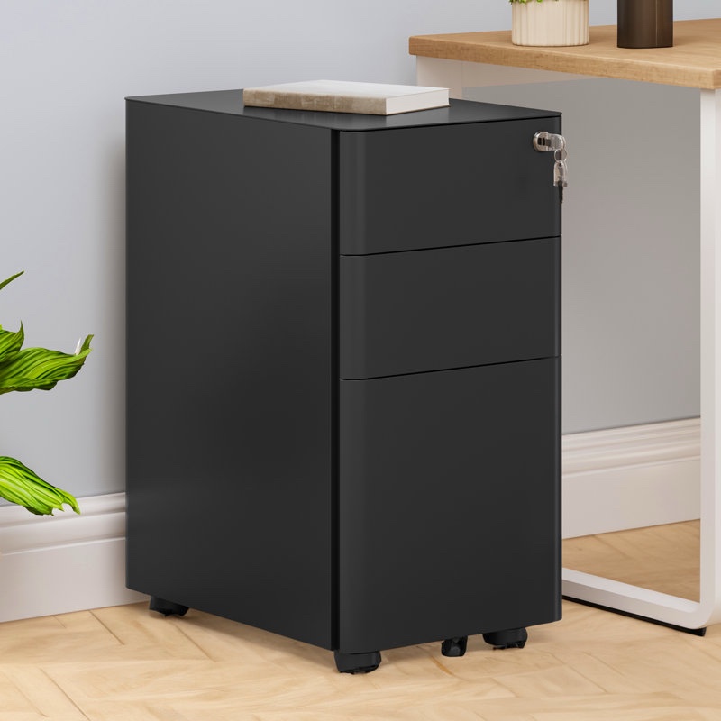 Domeniks 3-Drawer Mobile Vertical Filing Cabinet