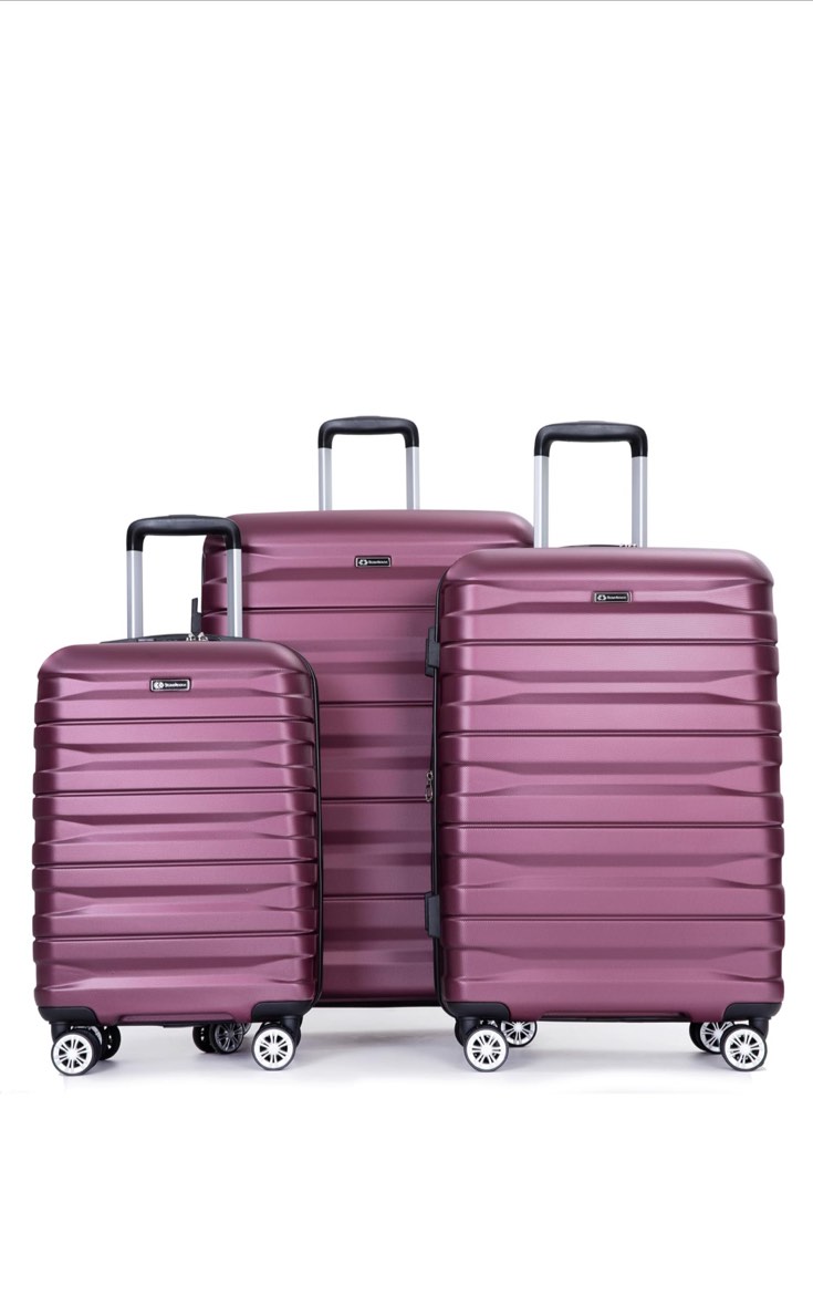 3 piece luggage sets, pc lightweight expandable suitcase with two hooks, spinner wheels, tsa lock