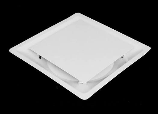 T-Bar Drop Ceiling Grille - Flat Plate Plaque Diffuser - 24" x 24" - 8" Collar
