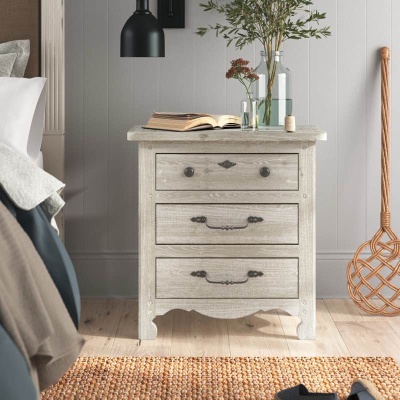 thorin 3-drawer nightstand