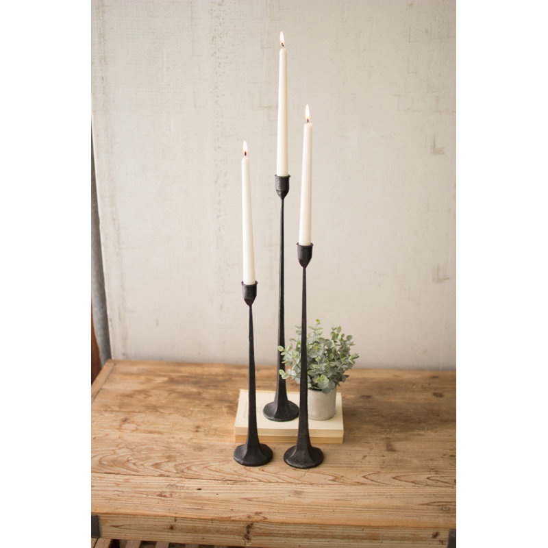 Salah 3 Piece Iron Tabletop Candlestick Set