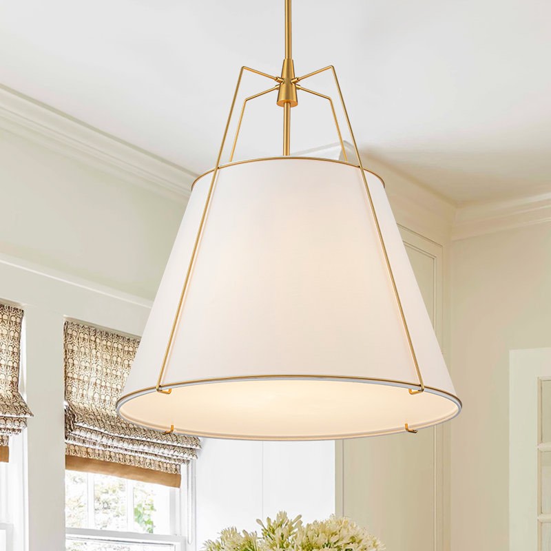 Nyjel 4 - Light Linen Tapered Pendant