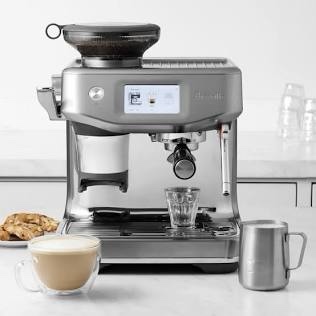 Breville the Barista Touch Impress Espresso Machine with Grinder & Milk Frother, Espresso Maker with Assisted Tamping, Cappuccino & Latte Machine for Home, BES881BSS, Brushed Stainless Steel