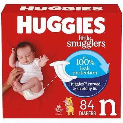 Huggies Little Snugglers Diapers Super Pack - Size Newborn (84ct)