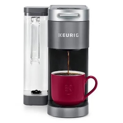 Keurig K-Supreme Single-Serve K-Cup Pod Coffee Maker - Gray: Automatic Shut-Off, Brews Iced Coffee, 66 oz Capacity