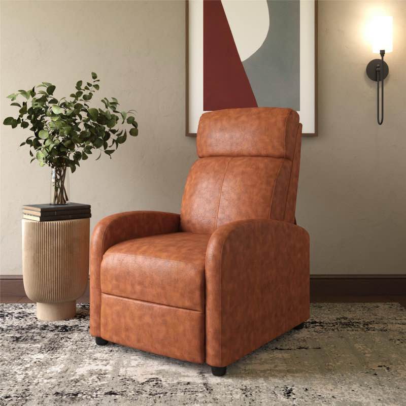 Pierson Faux Leather Pushback Recliner
