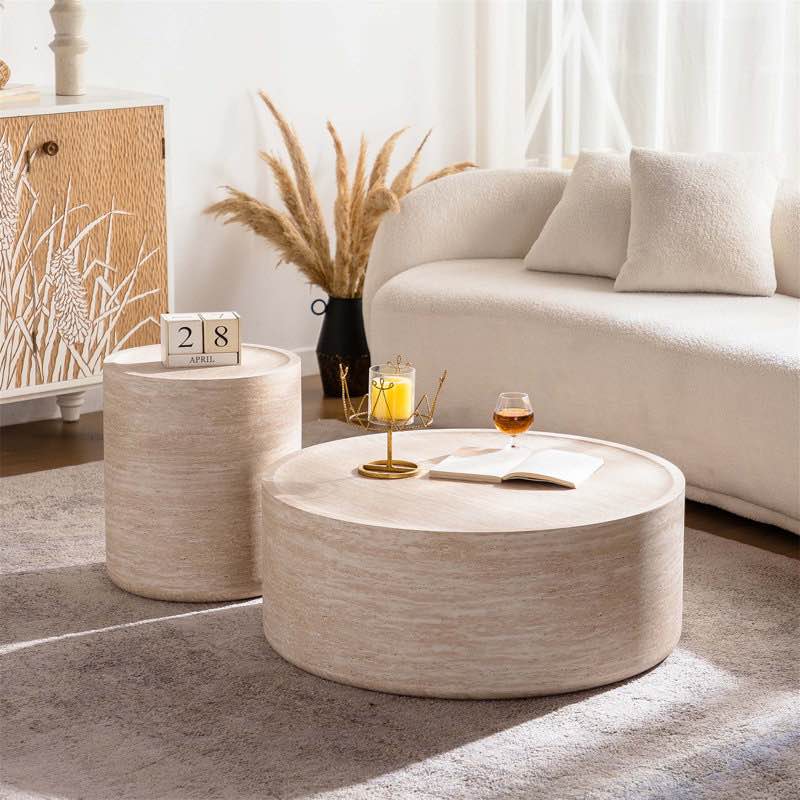 Latitude Run Round Coffee Table Mars Pattern