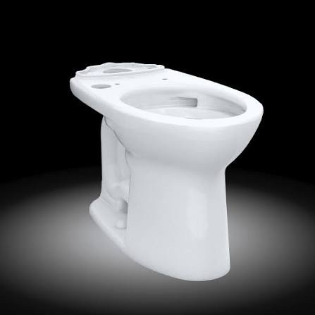 TOTO® Drake® Elongated Universal Height TORNADO FLUSH® Toilet Bowl with CEFIONTECT®  Cotton White - C776CEFG#01