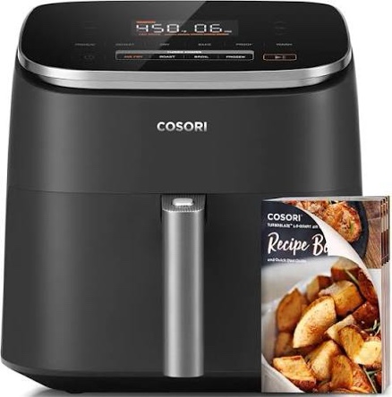 COSORI Air Fryer 9-in-1, Compact & Large 6-Qt, Fast Turbo Modes, 90-450°F Even Results, Precision Heating, Up to 95% Less Oil*, Roast, Bake, Dry, Reheat, Frozen, Broil, Proof, 120V, TurboBlaze