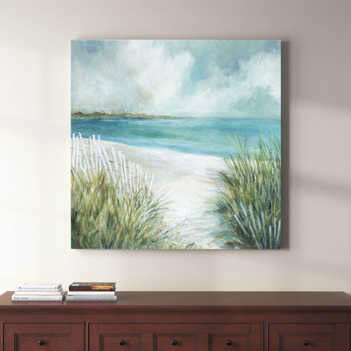 Coastal Fences  Painting Print