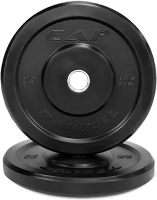cap barbell budget olympic bumper plate set with white logo