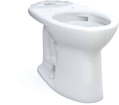 TOTO Drake Elongated Universal Height TORNADO FLUSH Toilet Bowl with CEFIONTECT Cotton White - C776CEFG#01