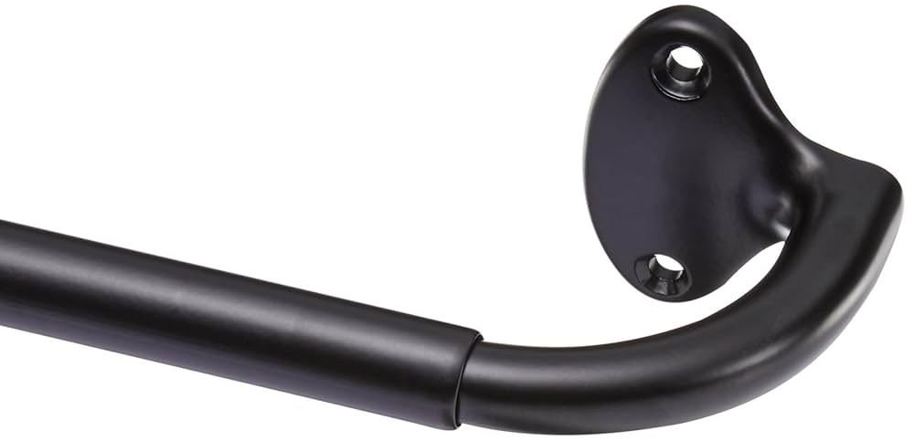 Basics Room Darkening Curtain Rod - 88  to 120   Black - 1010758-038-A60