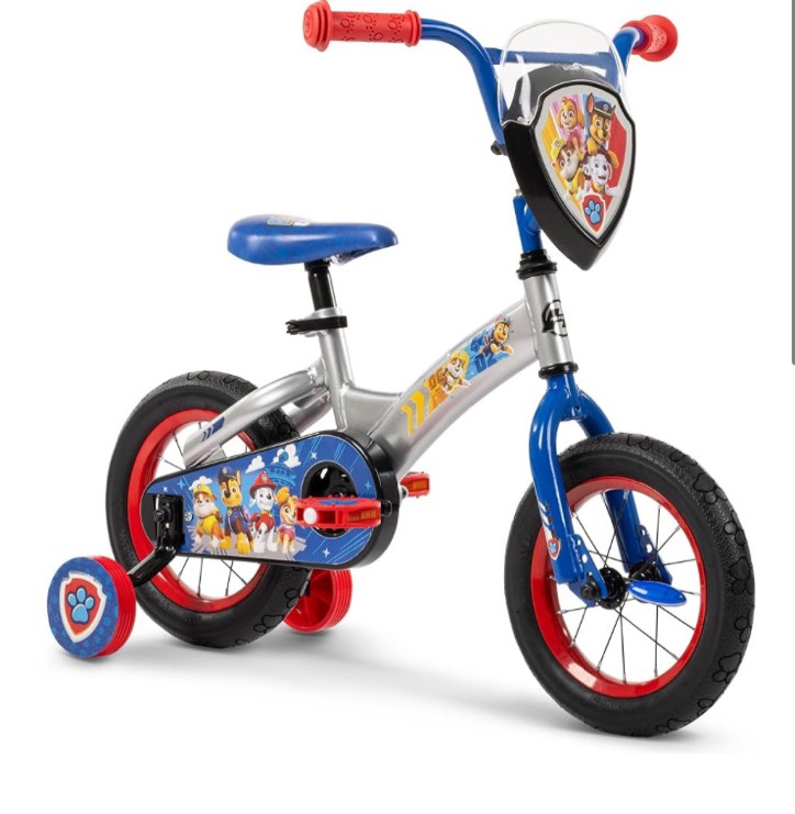Huffy Paw Patrol Kids' Bikes, Sizes 12/16 Inch, Beginner Rider, Multiple Designs and Color Options Available, Removable Training Wheels Included, Fun Paw Patrol Graphics