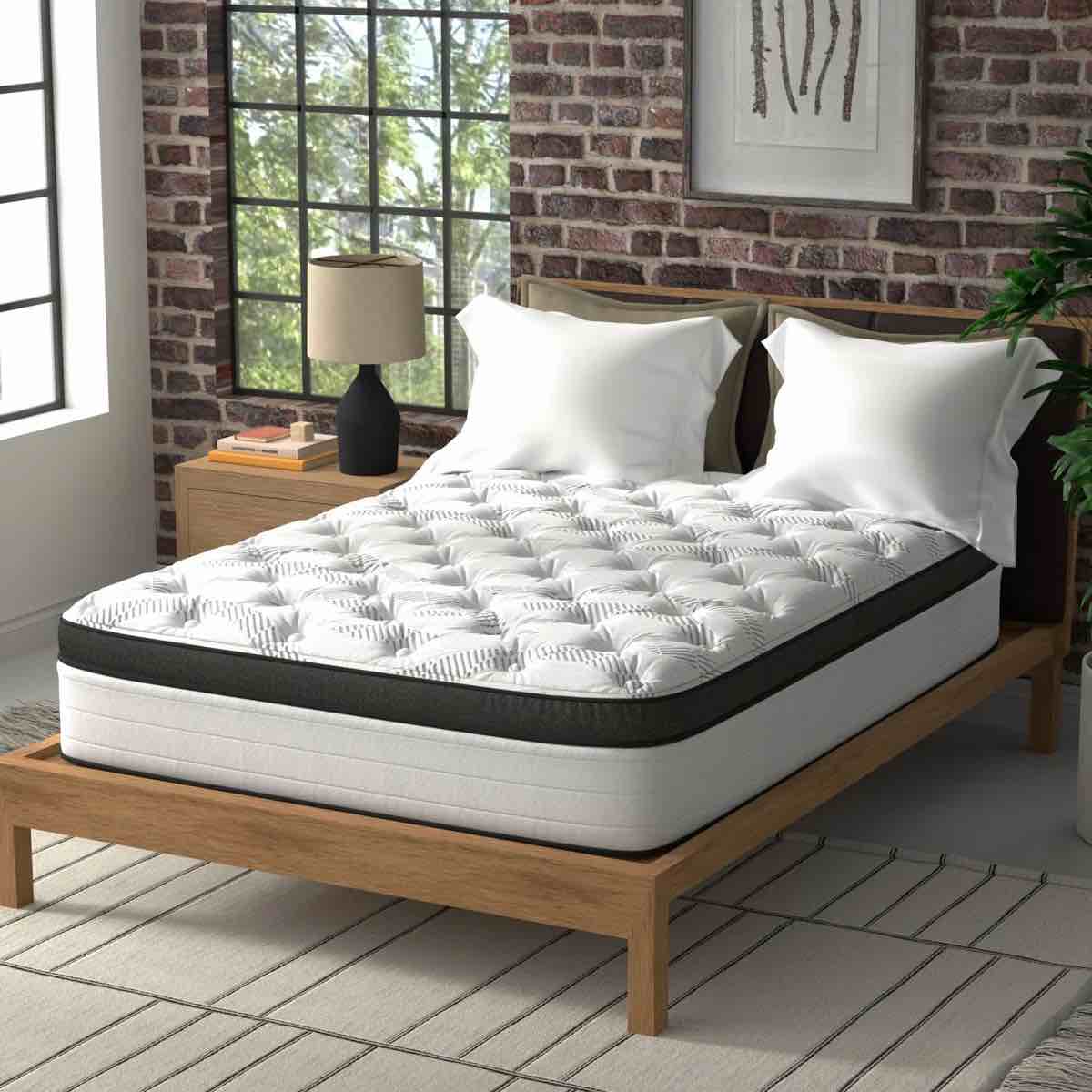 American Bedding SleepCool 14" Hybrid Plush Mattress-Queen