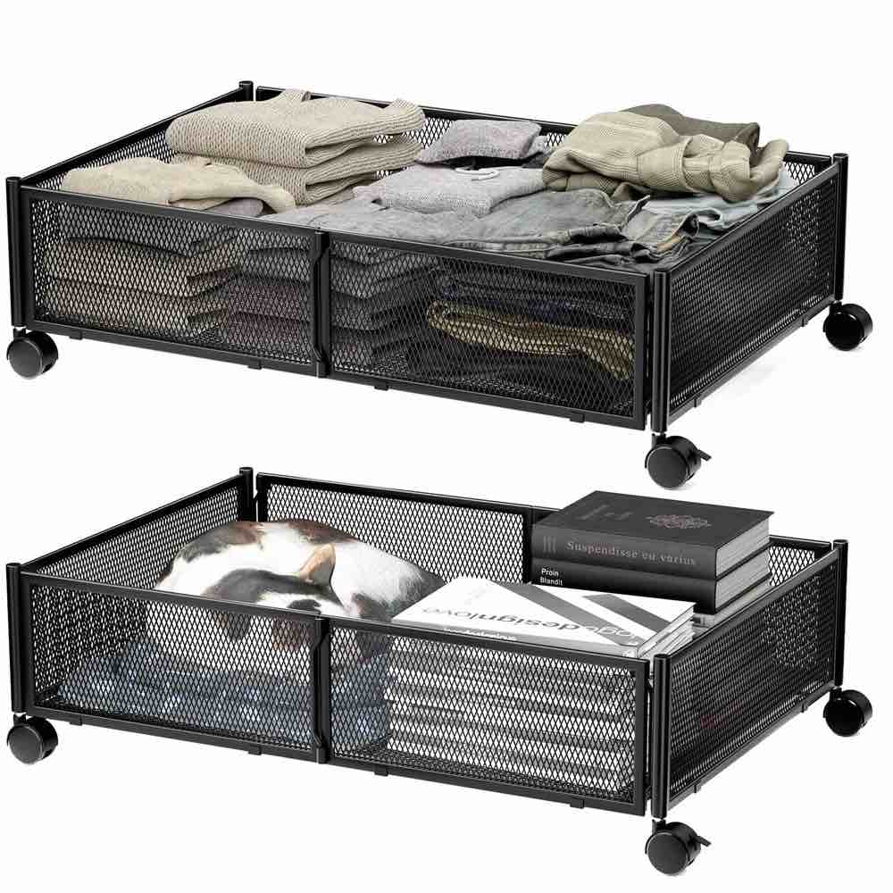 Rebrilliant Metal Under Bed Storage Bin (Set of 2)