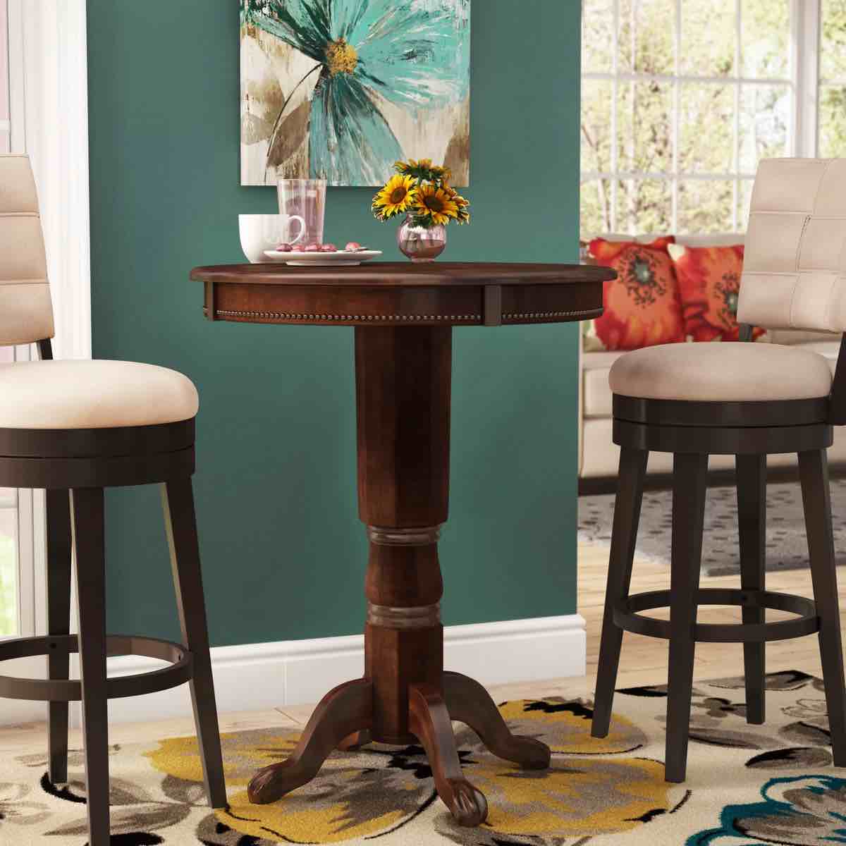 Adelaida 30.25" L Round Solid Wood Table Top