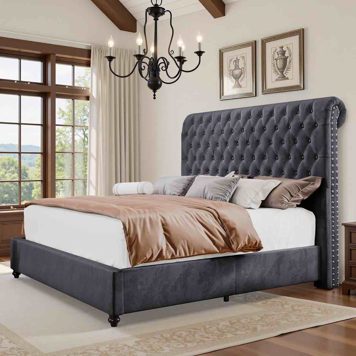 Jamileth Upholstered Sleigh Bed