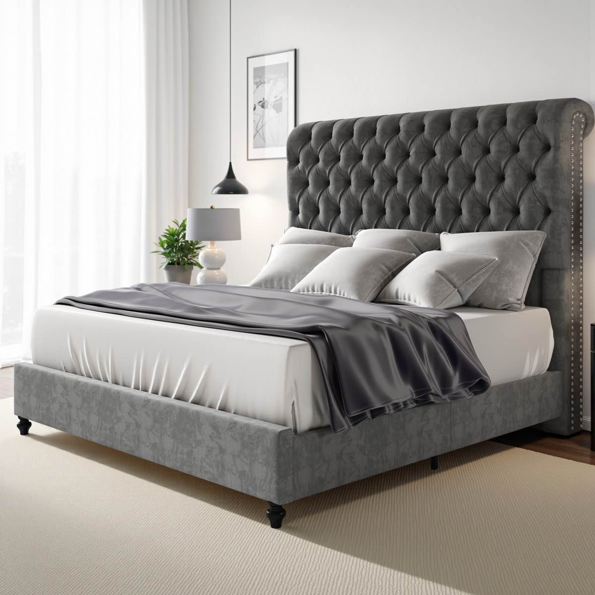 Jampier Upholstered Sleigh Bed