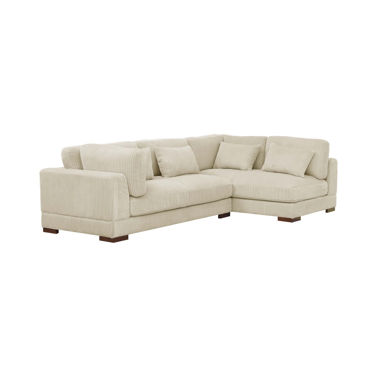 Basilius 2 - Piece Corduroy Sectional