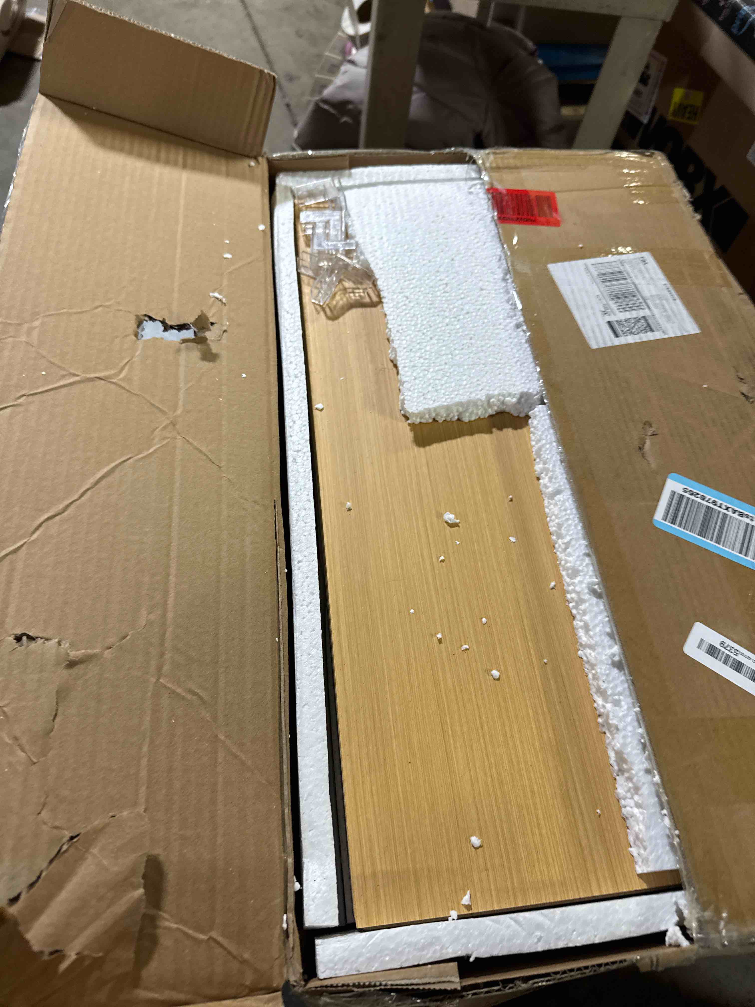 Condition photo showing Good Condition for 4Pcs Wire Rack Cover,24x12x2in for Wire Shelf Cover,Removable Closet Shelf Liner,Universal Fit for Kitchen,Bathroom,Pantry Shelving Wood Color