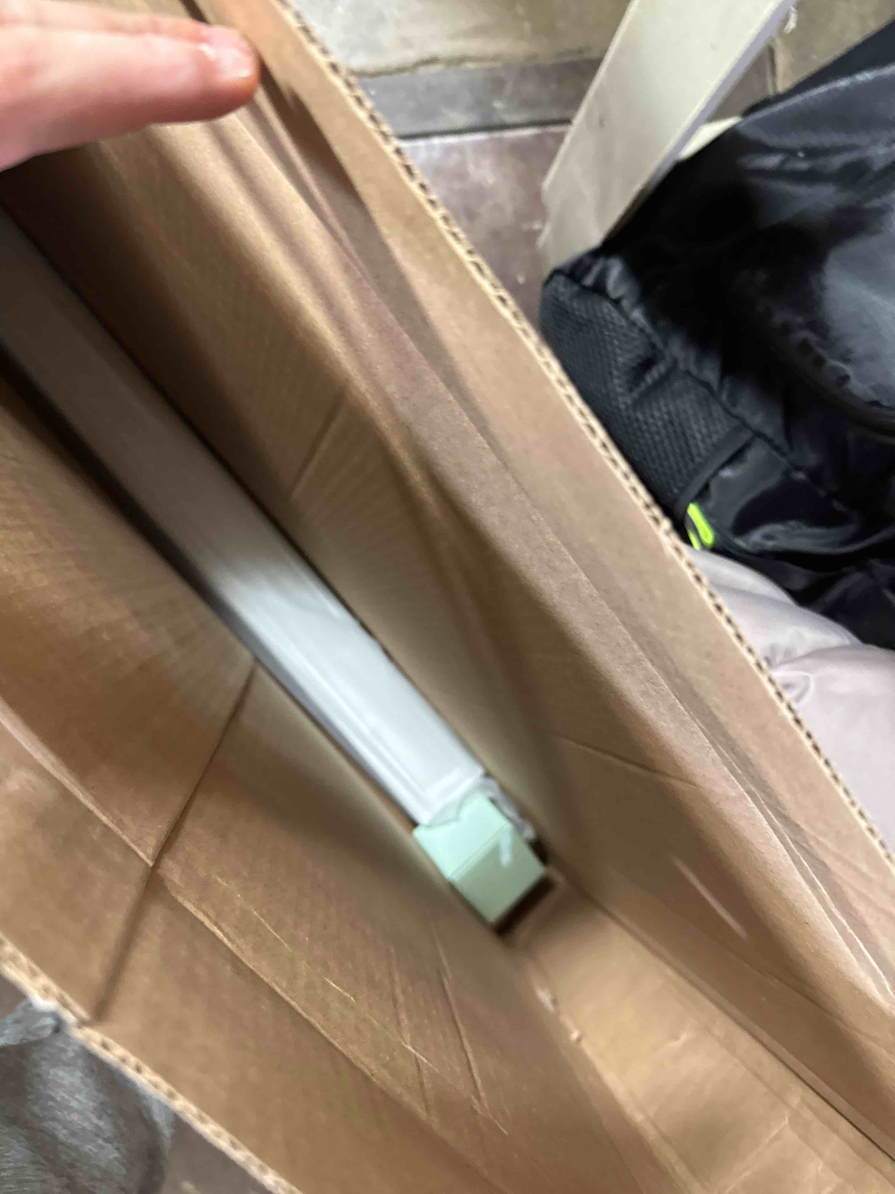 Condition photo showing Good Condition for AOSKY Blackout Roller Shades Cordless Blinds for Windows, Free-Stop Shades with Valance, Thermal Insulated Fabric, UV Protection, Natural Woven Blinds for Home and Office (24" W x 72" H, White) White 24"W x 72"H