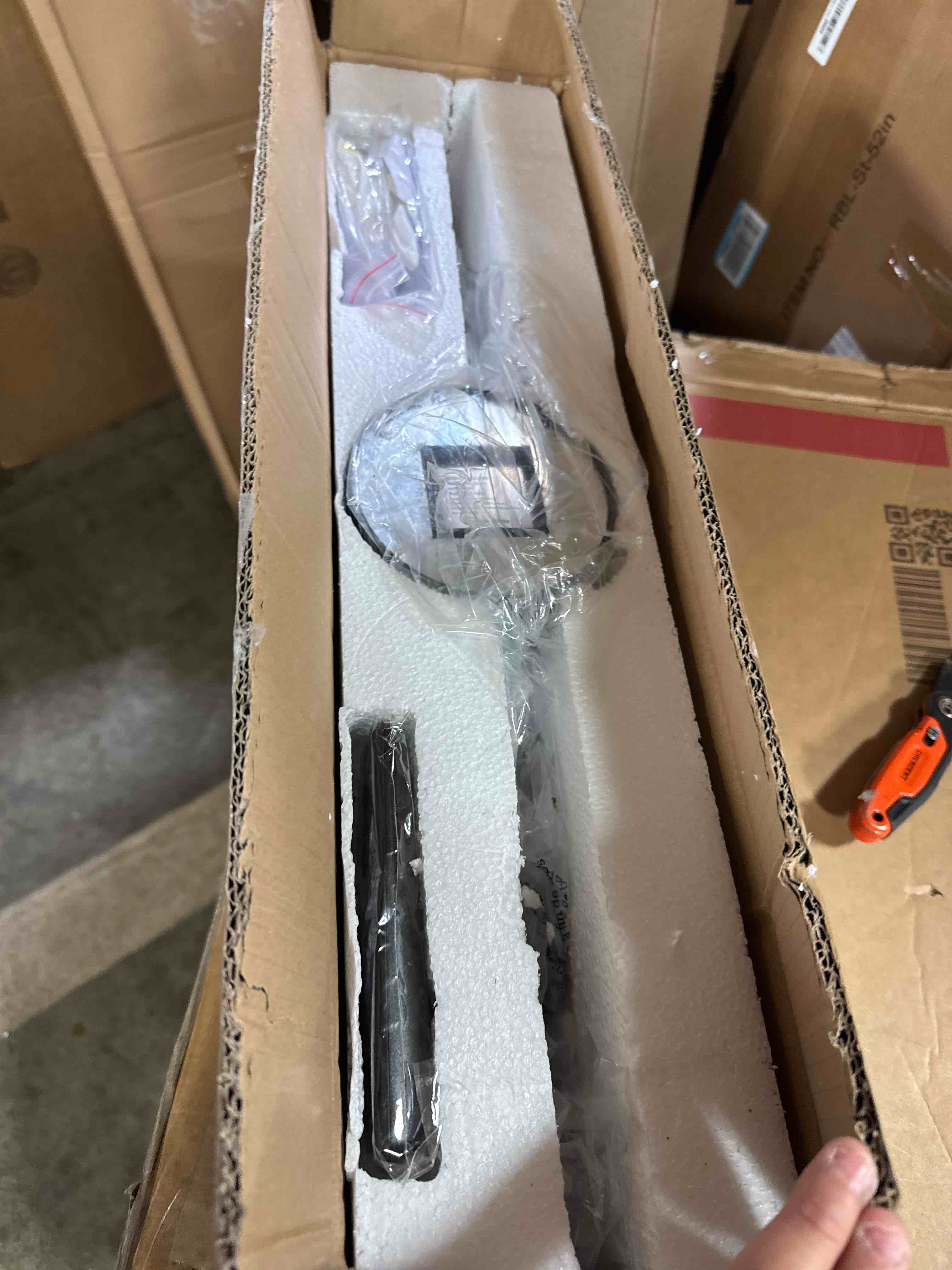 Condition photo showing New/Like New for Battery Operated Picture Light with Wireless Remote & Timer Function, 3 CCT Dimmable Gold Wall Art Lights, 24'' 8000mAh Rechargeable Gallery Light for Paintings, Canvas, Artwork, Frames,(1PACK)