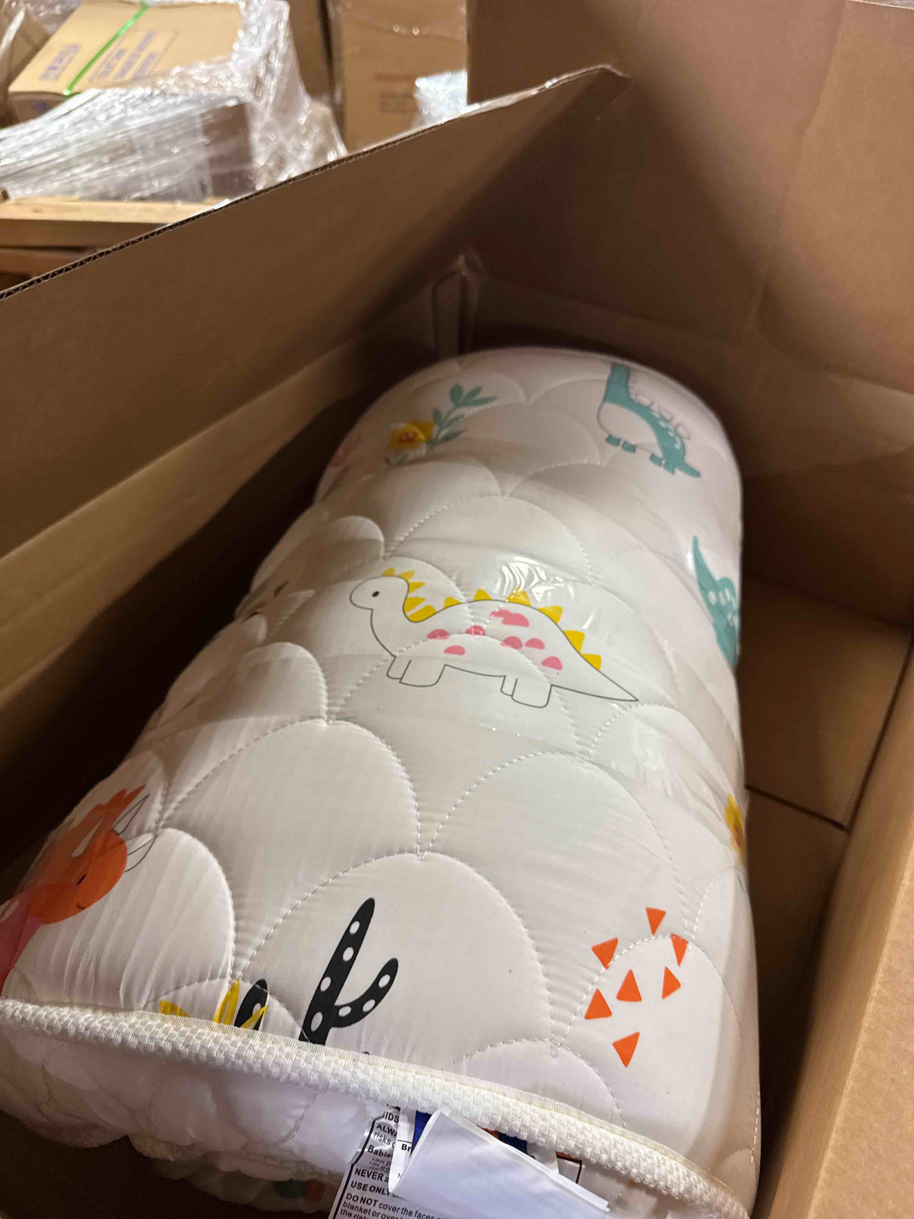 Condition photo showing Good Condition for Premium 5" Crib Mattress and Toddler Mattress, Dual-Sided and Firm, Hypoallergenic Crib Mattress, Fits Standard Crib and Toddler Bed Dinosaur party 52" x 27.6" x 5"