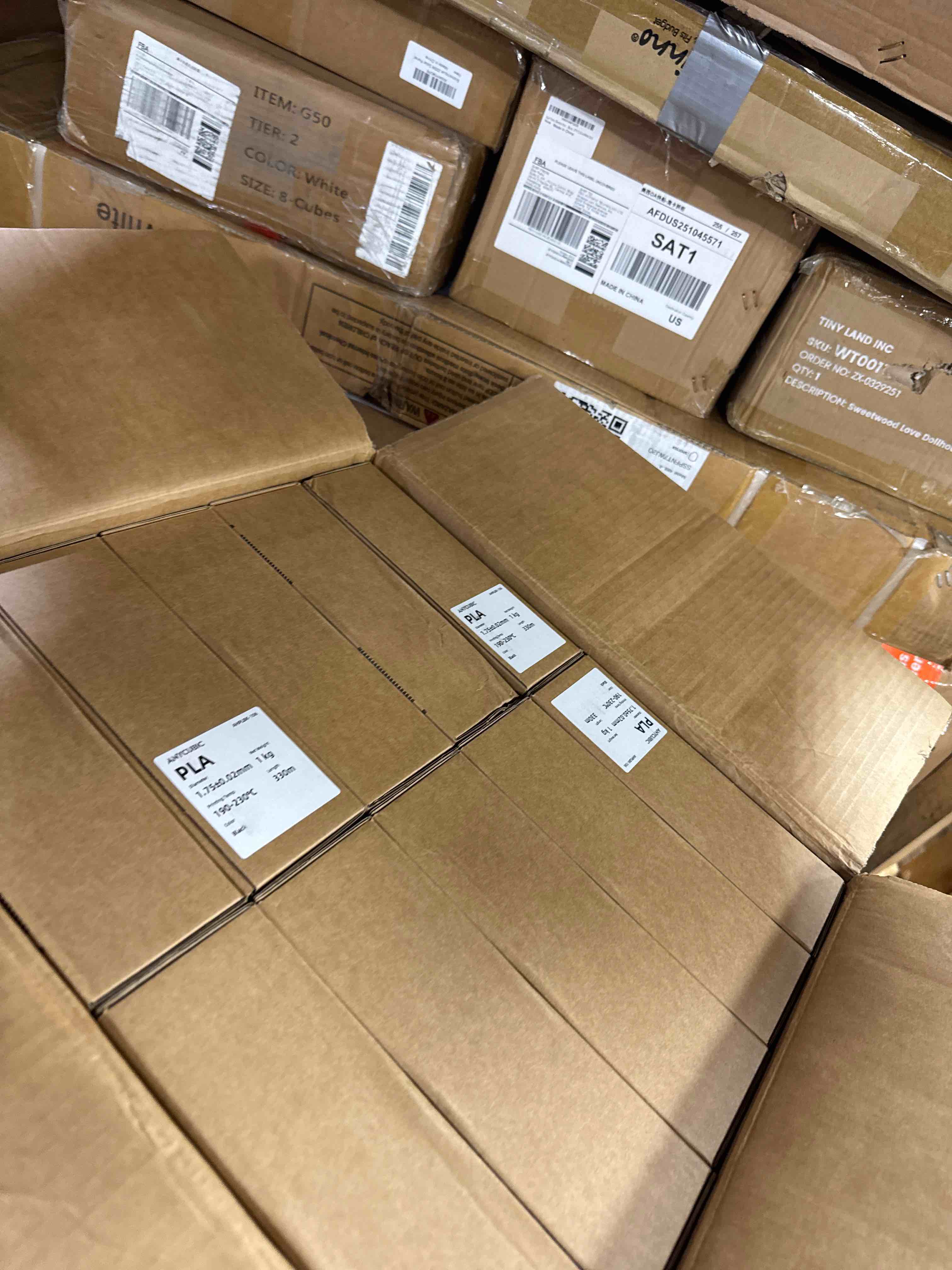 Condition photo showing New/Like New for ANYCUBIC PLA Filament 1.75mm Bundle, 3D Printer Filament 1.75mm Dimensional Accuracy +/- 0.02mm, 1KG Reusable Spool (2.2 lbs), 10KG Black