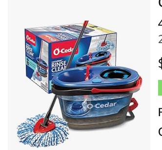 O-Cedar RinseClean Spin Mop & Bucket System | Clean with Clean Water | Removes 99% of Bacteria