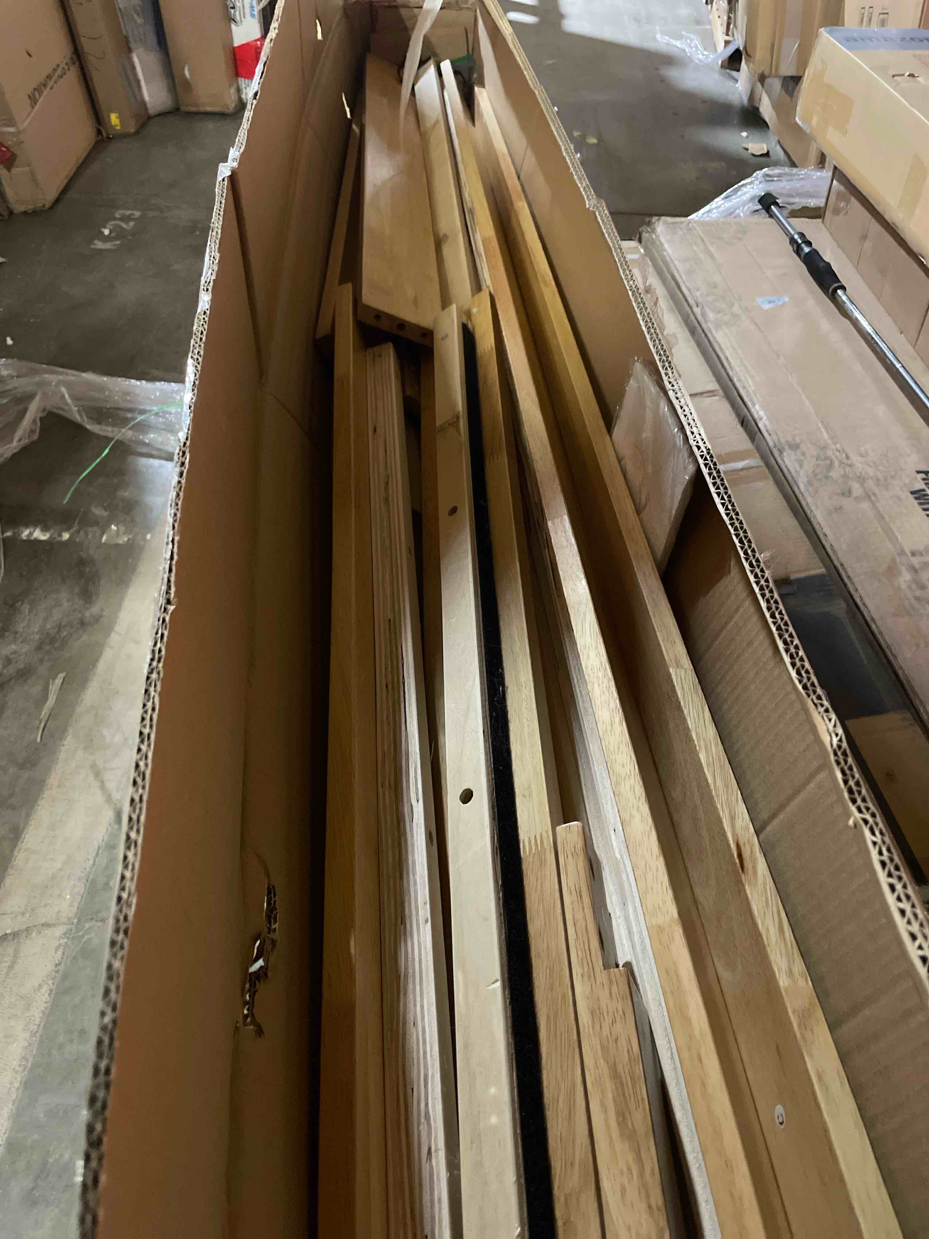 Condition photo showing Good Condition for Bed Frame Twin Size Wood Platform Bedframe Solid Stable with Non-Slip Slats Support Tall Bed No Box Spring Needed Heavy Duty Easy Assembly Noise Free Nature ( similar in stock)