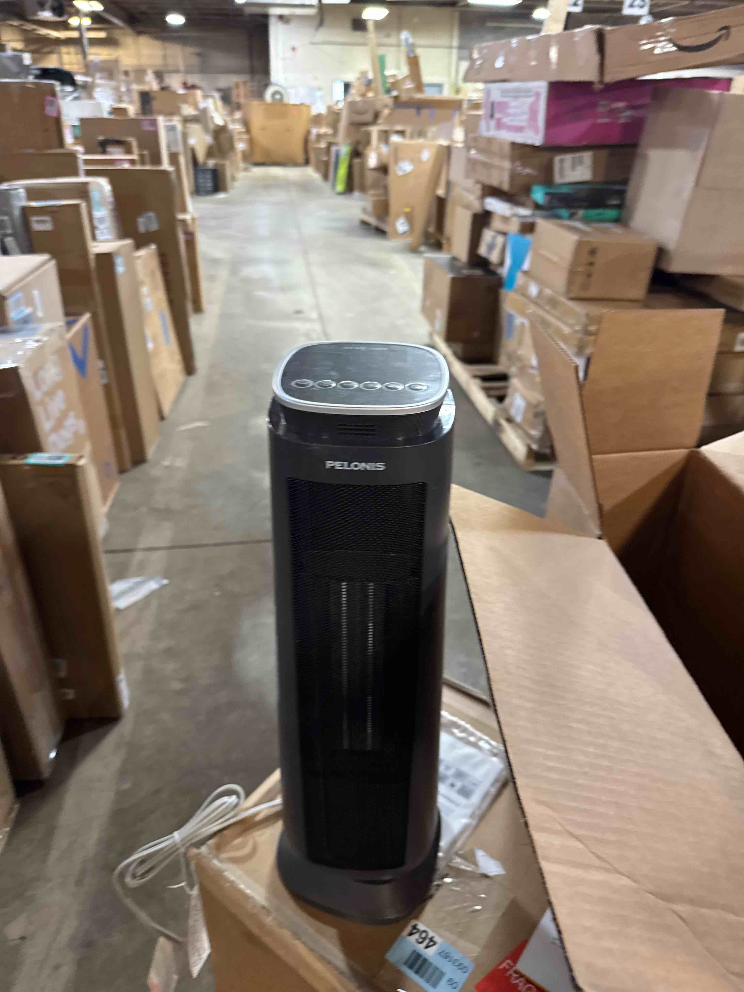 Condition photo showing Good Condition for PELONIS PTH15A4BGB Ceramic Tower 1500W Indoor Space Heater with Oscillation, Programmable Thermostat & 8H Timer, ECO Mode, Tip-Over Switch & Overheating Protection, Gray Grey ( Missing Remote)