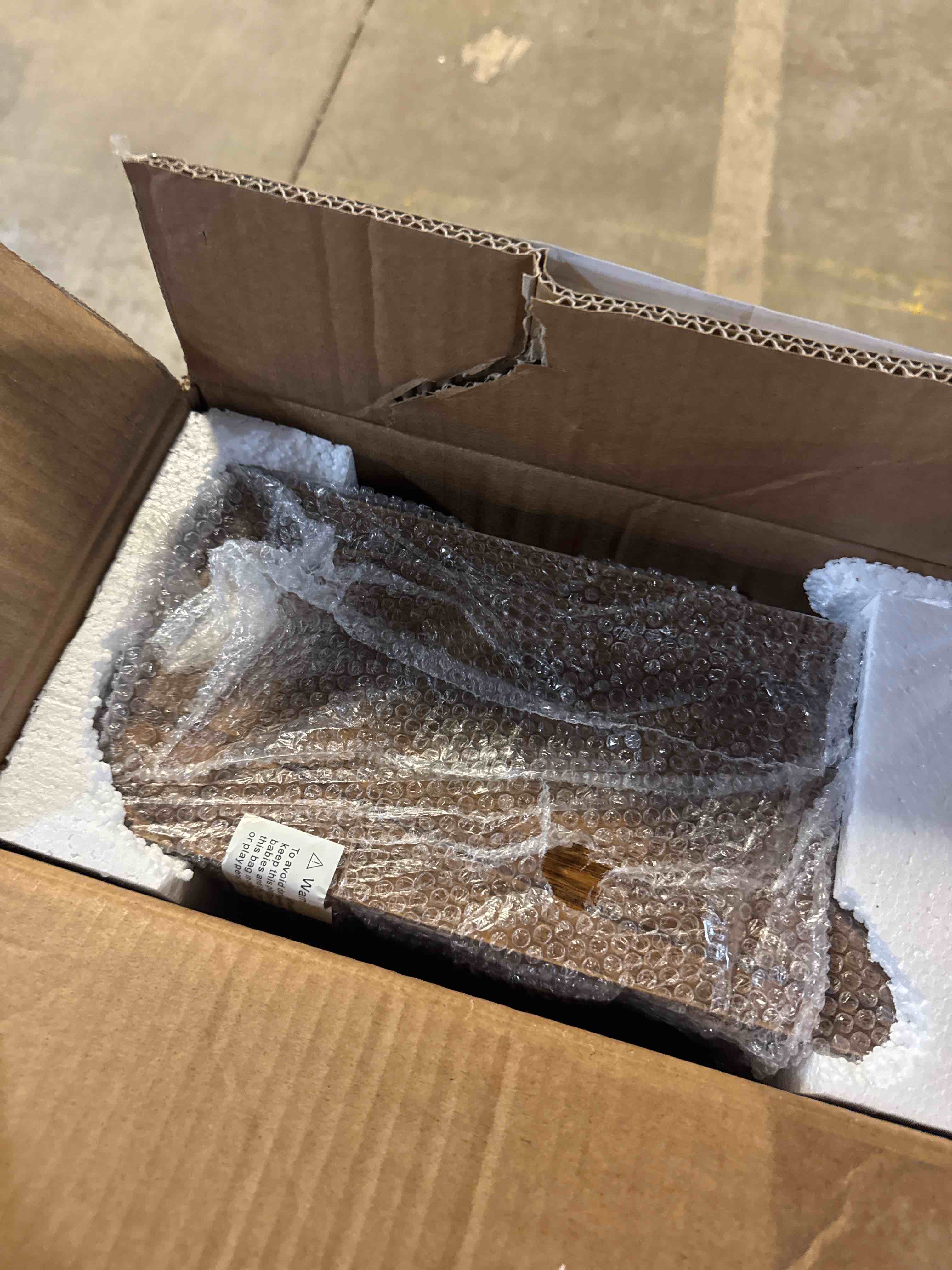 Condition photo showing New/Like New for Jewelry Organizer, Rattan Jewelry Box, 5 Layer Wooden Jewelry Organizer Box with Mirror, Jewelry Boxes with 4 Drawers for Women Men, Jewelry Storage for Rings Earrings Necklaces Bracelets Watch Natural (New)