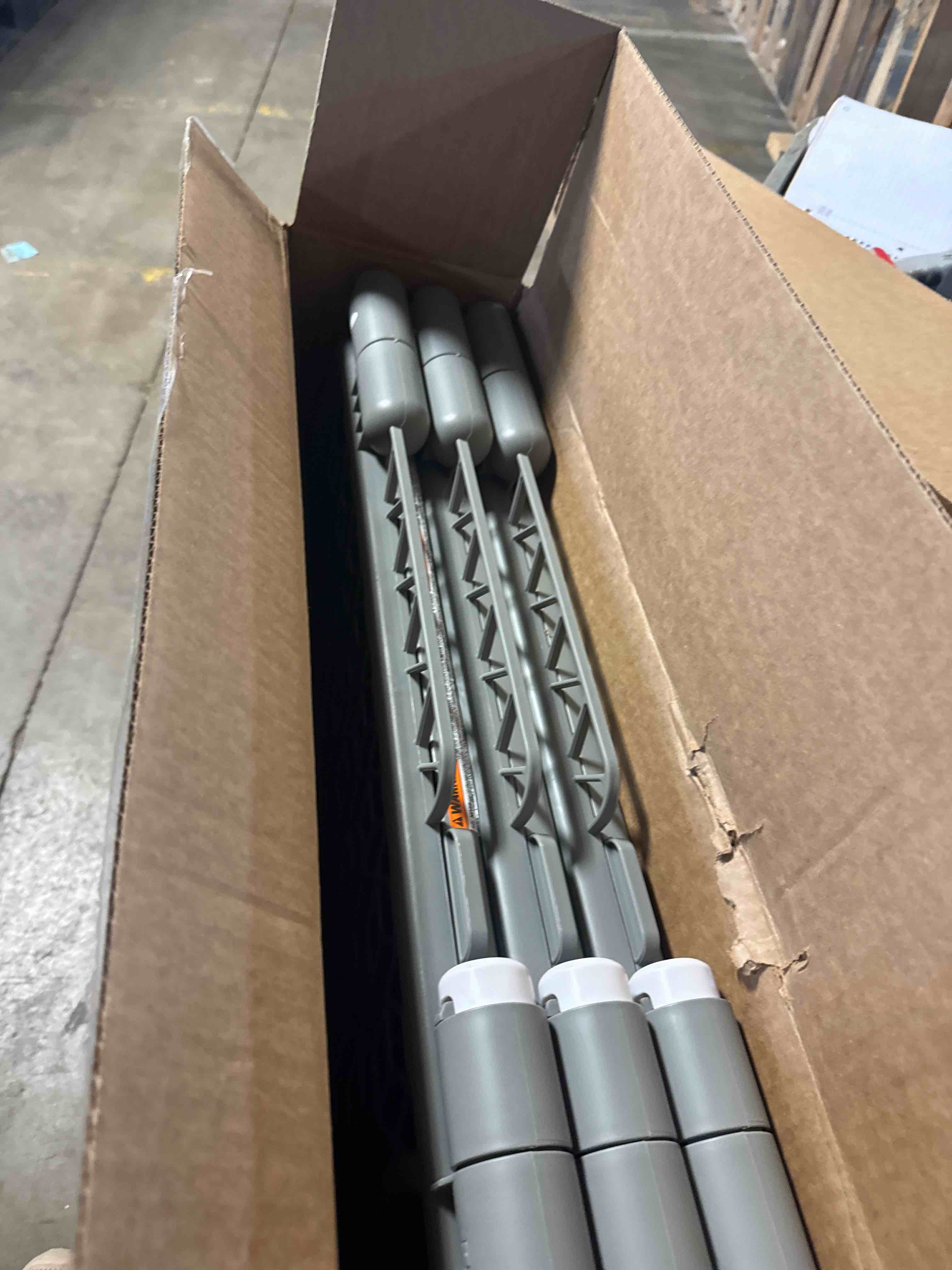 Condition photo showing New/Like New for Evenflo Versatile Play Space Adjustable Play Area, 6-Panel (Cool Gray) 6 Panel Cool Gray Play Space